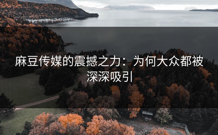 麻豆传媒的震撼之力：为何大众都被深深吸引