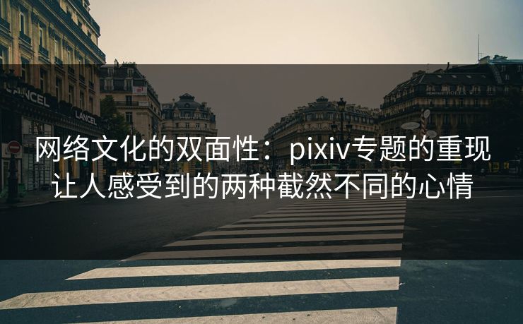 网络文化的双面性：pixiv专题的重现让人感受到的两种截然不同的心情