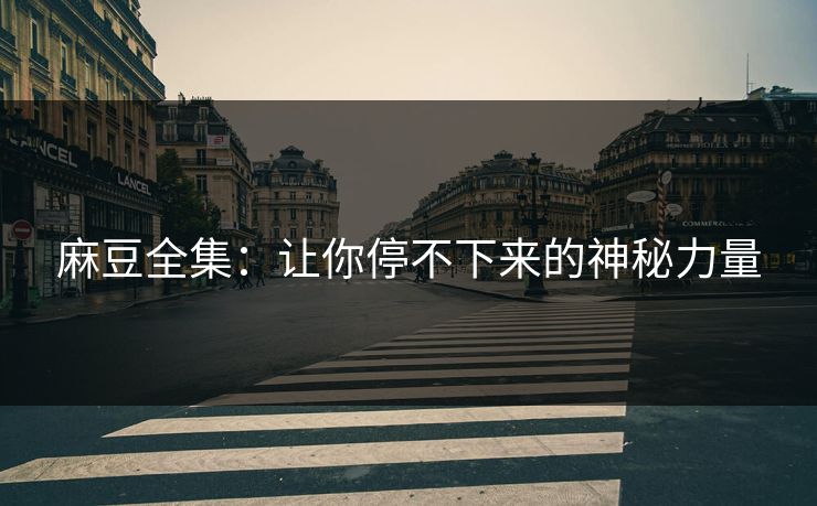 麻豆全集：让你停不下来的神秘力量