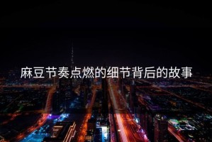 麻豆节奏点燃的细节背后的故事