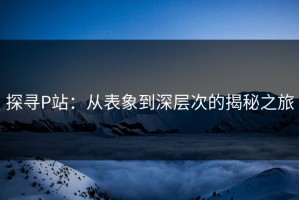 探寻P站：从表象到深层次的揭秘之旅