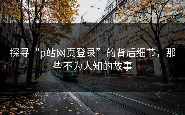 探寻“p站网页登录”的背后细节,那些不为人知的故事 探寻“p站网页登录”的背后细节,那些不为人知的故事