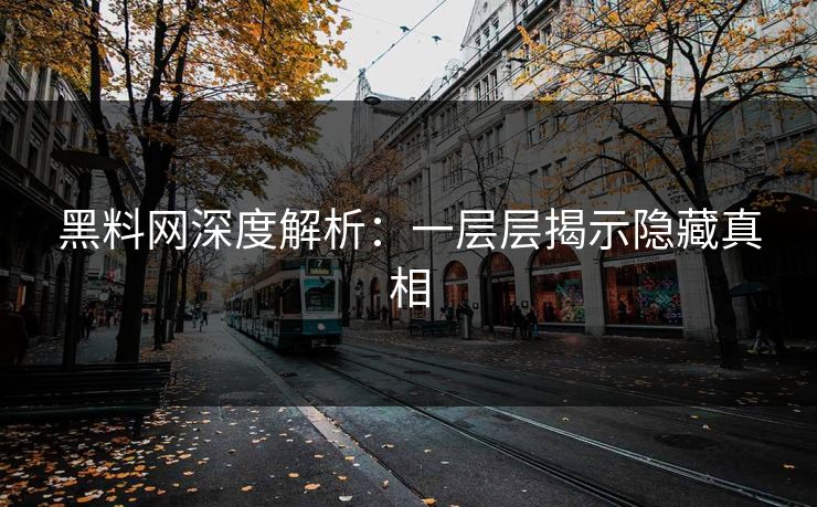 黑料网深度解析:一层层揭示隐藏真相 黑料网深度解析:一层层揭示隐藏真相